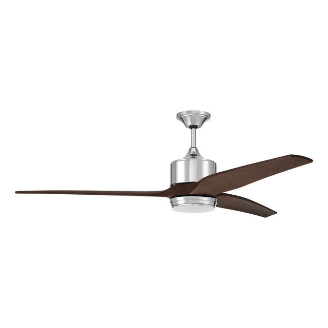 MOB60CH3 - Mobi 60" 3 Blade Ceiling Fan with Light Kit - Remote & Wall Control - Chrome