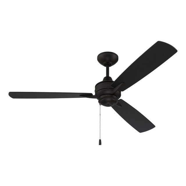 MOT52FB3 - Moto 52" 3 Blade Indoor / Outdoor Ceiling Fan - Pull Chain - Flat Black