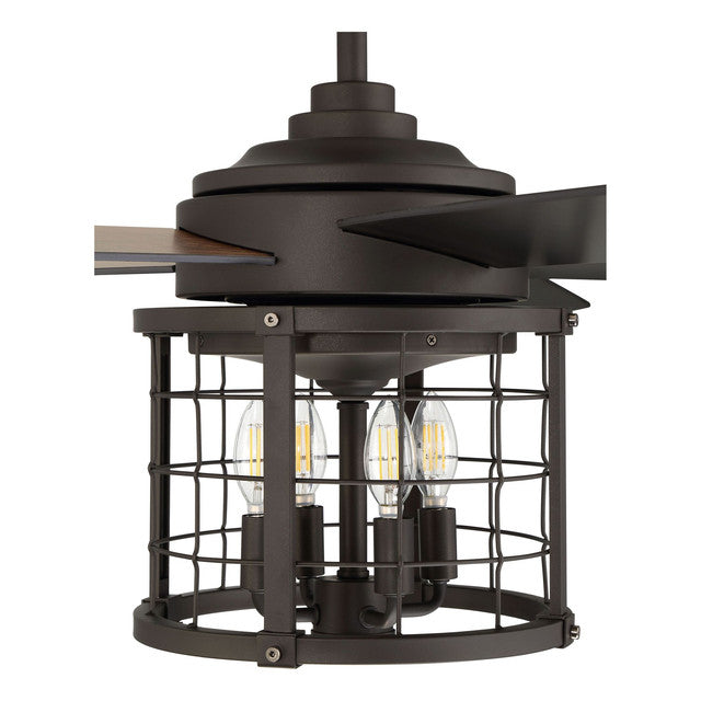 NIC56ESP5 - Nicolas 56" 5 Blade Ceiling Fan with Light Kit - Remote & Wall Control - Espresso