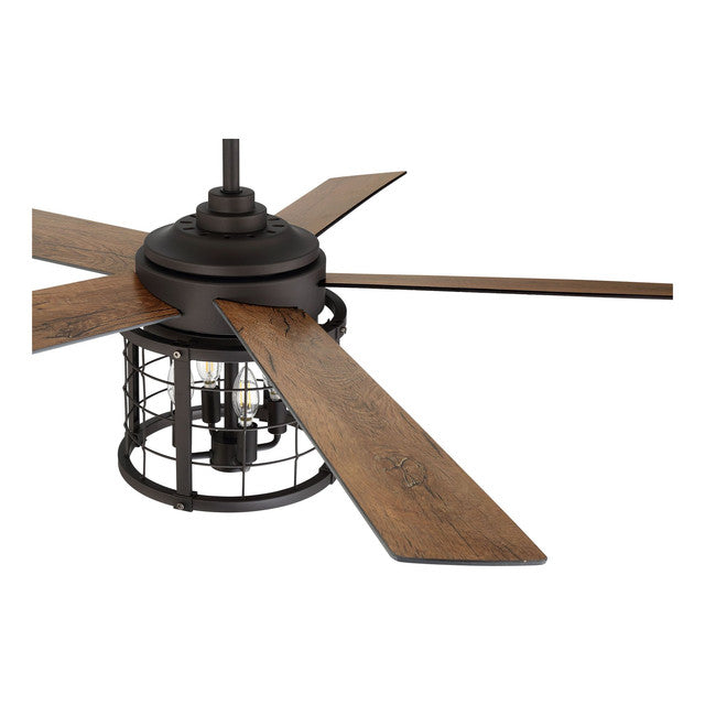 NIC56ESP5 - Nicolas 56" 5 Blade Ceiling Fan with Light Kit - Remote & Wall Control - Espresso