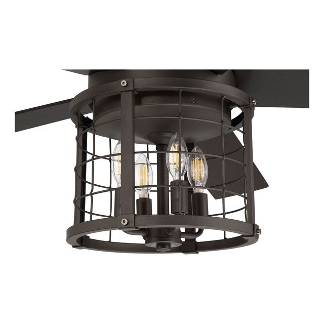 NIC56ESP5 - Nicolas 56" 5 Blade Ceiling Fan with Light Kit - Remote & Wall Control - Espresso