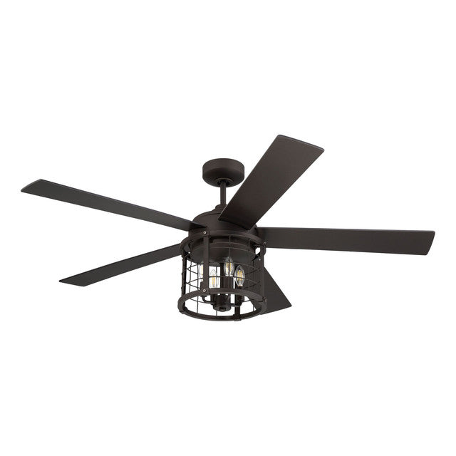 NIC56ESP5 - Nicolas 56" 5 Blade Ceiling Fan with Light Kit - Remote & Wall Control - Espresso