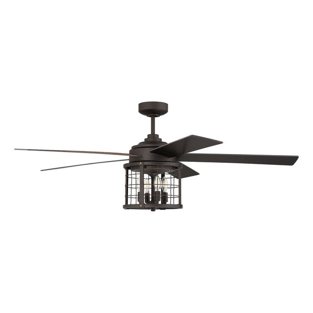 NIC56ESP5 - Nicolas 56" 5 Blade Ceiling Fan with Light Kit - Remote & Wall Control - Espresso