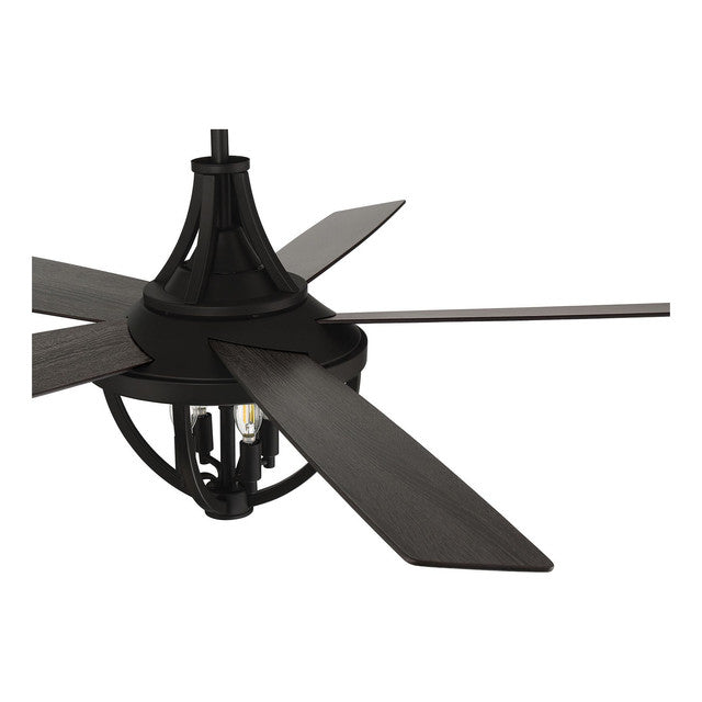 NSH56FB5 - Nash 56" 5 Blade Indoor / Outdoor Ceiling Fan with Light Kit - Remote & Wall Control - Fl