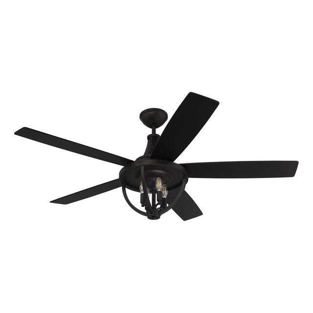 NSH56FB5 - Nash 56" 5 Blade Indoor / Outdoor Ceiling Fan with Light Kit - Remote & Wall Control - Fl