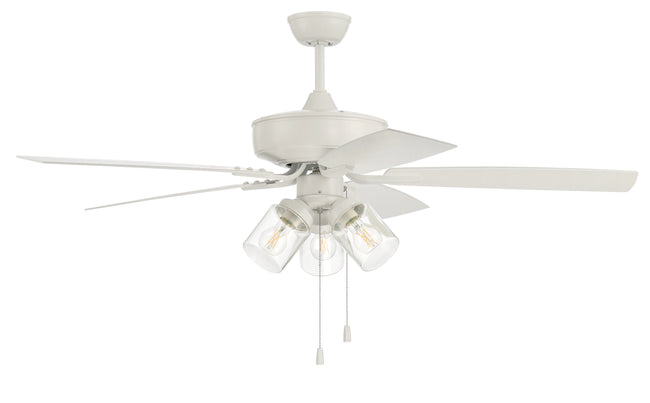 OP104W5 - Outdoor Pro Plus 104 52" 5 Blade Indoor / Outdoor Ceiling Fan with Light Kit - Pull Chain