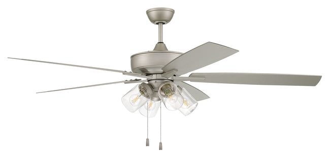 OS104PN5 - Outdoor Super Pro 104 60" 5 Blade Indoor / Outdoor Ceiling Fan with Light Kit - Pull Chai