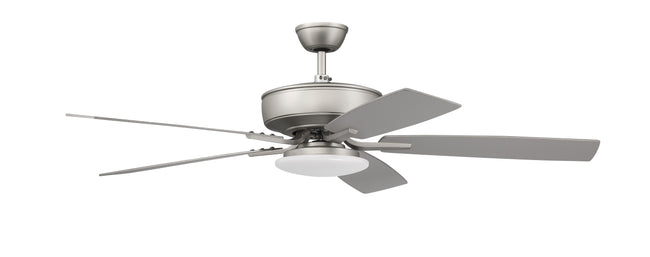 P112BN5-52BNGW - Pro Plus 112 52" 5 Blade Ceiling Fan with Light Kit - Wall Control - Brushed Satin