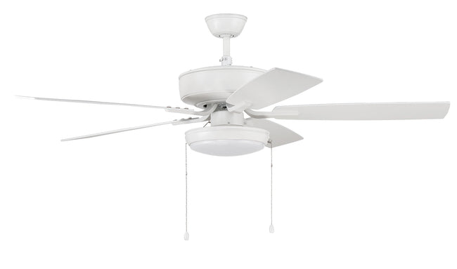 P119W5-52WWOK - Pro Plus 119 52" 5 Blade Ceiling Fan with Light Kit - Pull Chain - White