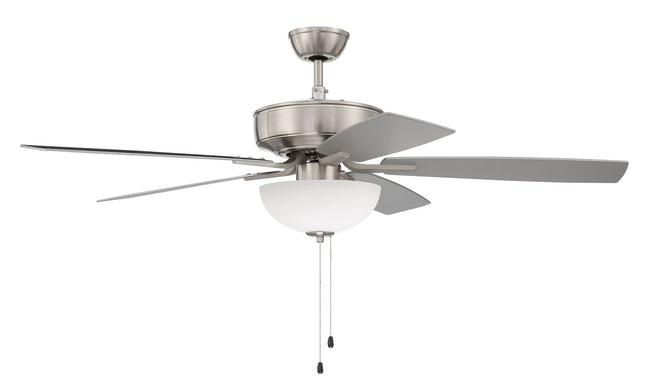 P211BNK5-52BNGW - Pro Plus 211 52" 5 Blade Ceiling Fan with Light Kit - Pull Chain - Brushed Polishe