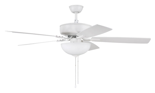 P211W5-52WWOK - Pro Plus 211 52" 5 Blade Ceiling Fan with Light Kit - Pull Chain - White