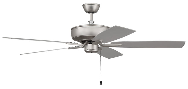 P52BN5-52BNGW - Pro Plus 52" 5 Blade Ceiling Fan - Pull Chain - Brushed Satin Nickel