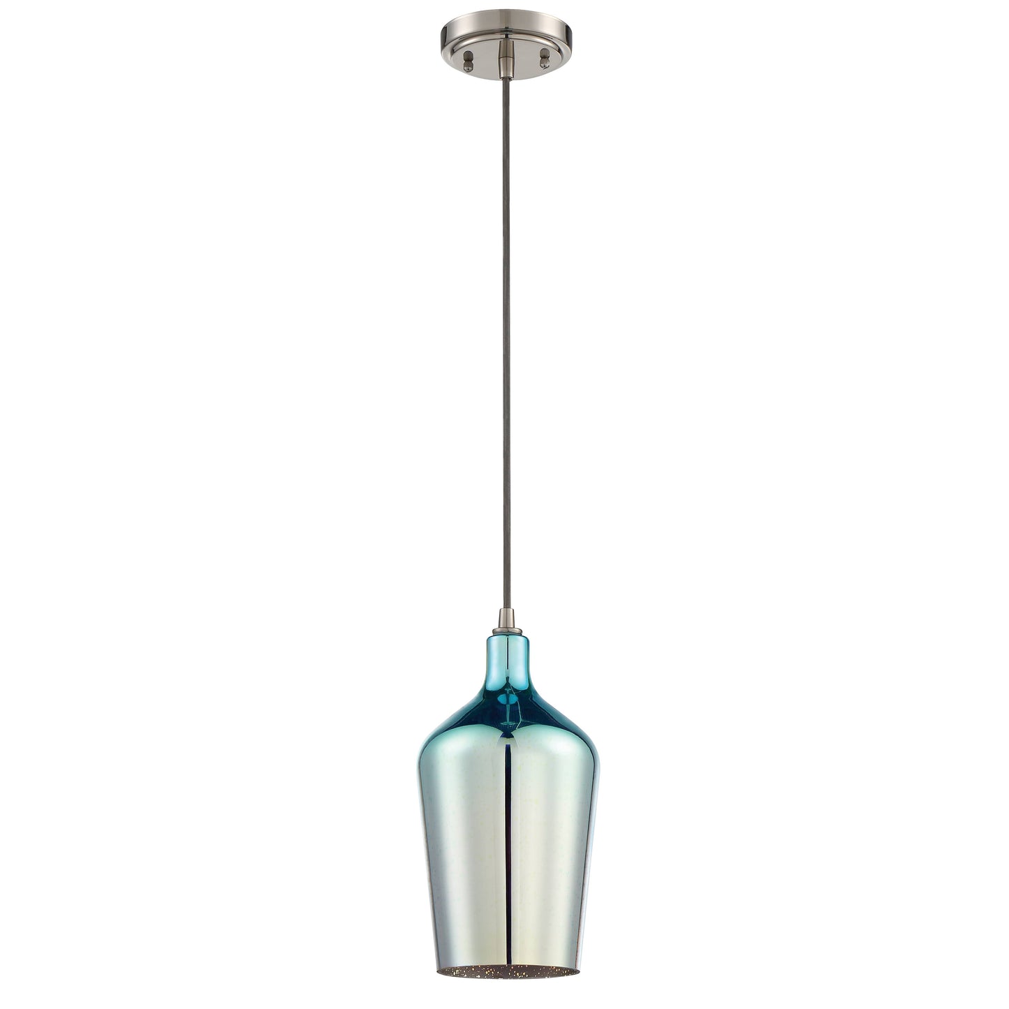 P720BNK1 - 6" Wide Mini Pendant with Burst Glass Shade