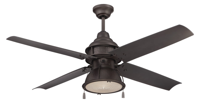 PAR52ESP4 - Port Arbor 52" 4 Blade Indoor / Outdoor Ceiling Fan with Light Kit - Pull Chain - Espres