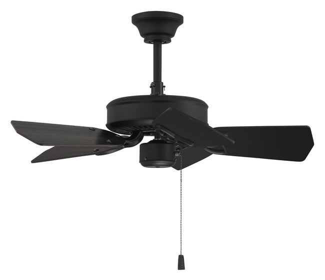 PI30FB5 - Piccolo 30" 5 Blade Indoor / Outdoor Ceiling Fan - Pull Chain - Flat Black