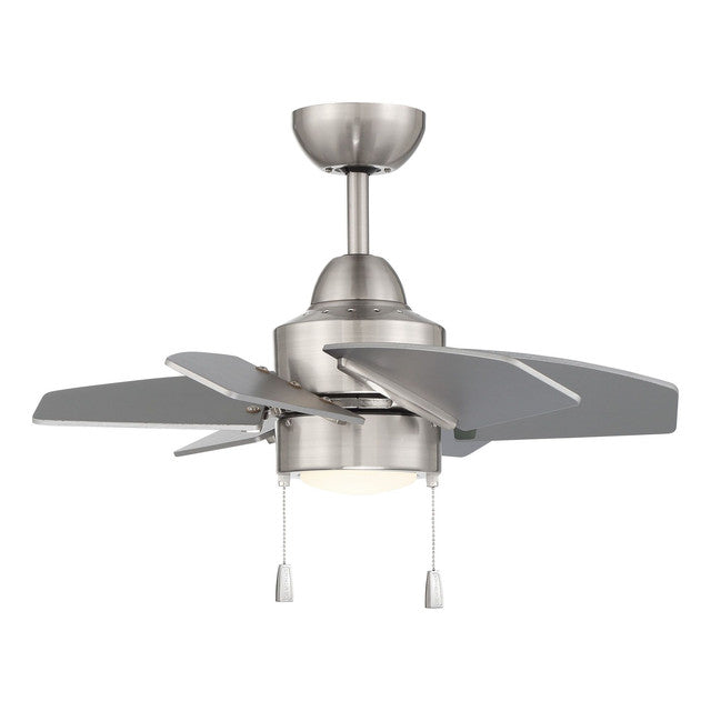 PPT24BNK6 - Propel II 24" 6 Blade Ceiling Fan with Light Kit - Pull Chain - Brushed Polished Nickel