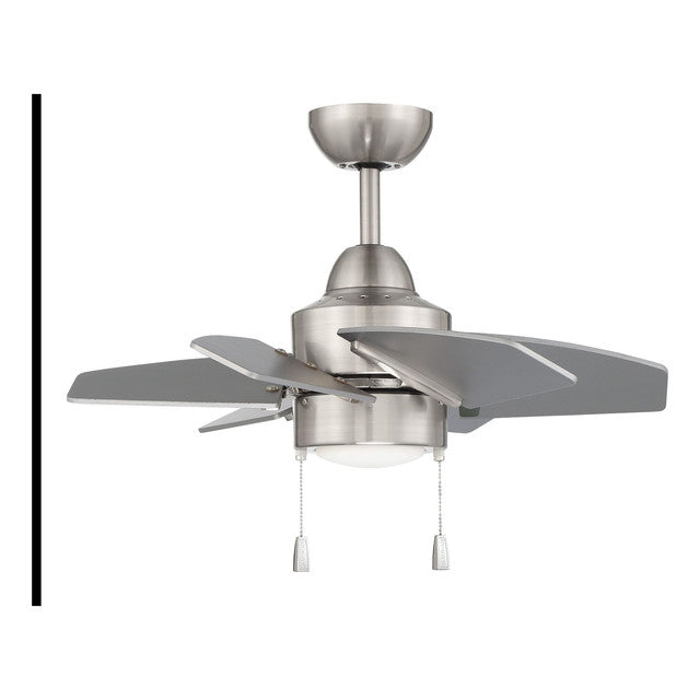 PPT24BNK6 - Propel II 24" 6 Blade Ceiling Fan with Light Kit - Pull Chain - Brushed Polished Nickel