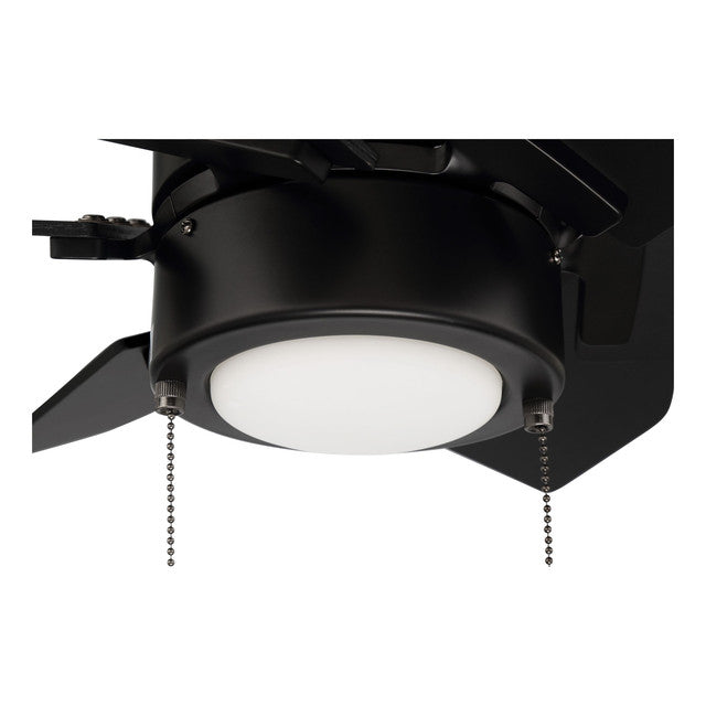 PPT24FB6 - Propel II 24" 6 Blade Indoor / Outdoor Ceiling Fan with Light Kit - Pull Chain - Flat Bla