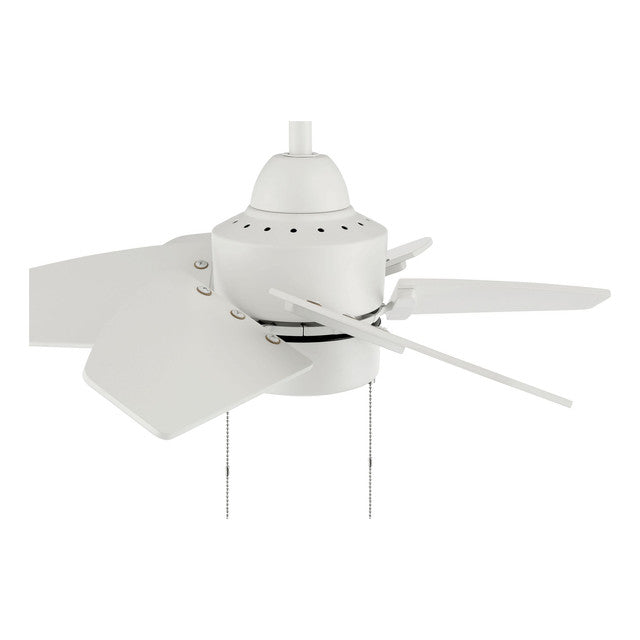 PPT24W6 - Propel II 24" 6 Blade Indoor / Outdoor Ceiling Fan with Light Kit - Pull Chain - White