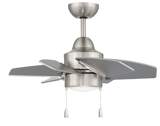 PPT24BNK6 - Propel II 24" 6 Blade Ceiling Fan with Light Kit - Pull Chain - Brushed Polished Nickel