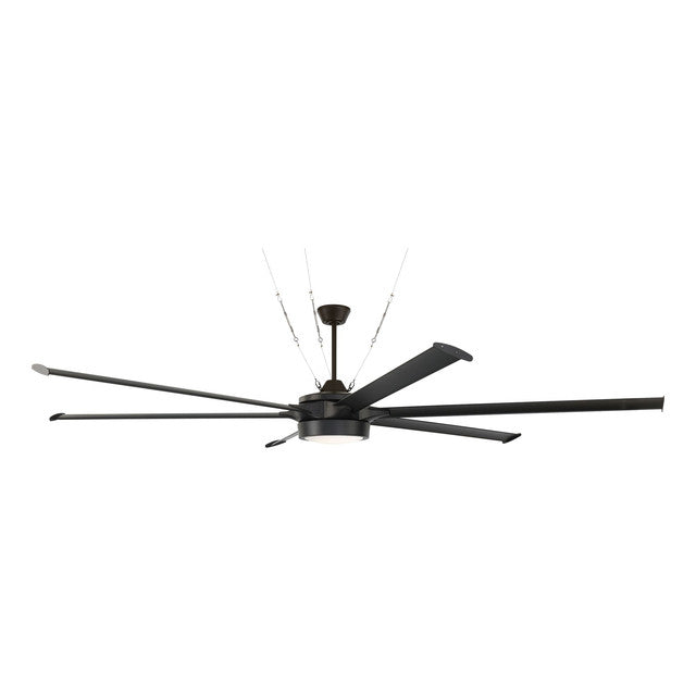PRT102FB6 - Prost 102" 6 Blade Indoor / Outdoor Ceiling Fan with Light Kit - Remote/WiFi - Flat Blac
