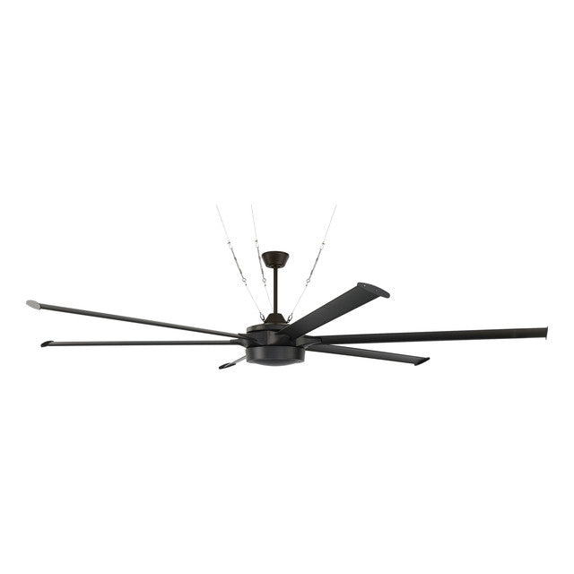 PRT102FB6 - Prost 102" 6 Blade Indoor / Outdoor Ceiling Fan with Light Kit - Remote/WiFi - Flat Blac
