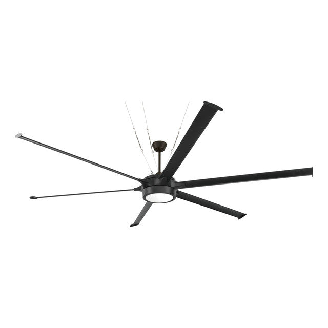 PRT102FB6 - Prost 102" 6 Blade Indoor / Outdoor Ceiling Fan with Light Kit - Remote/WiFi - Flat Blac