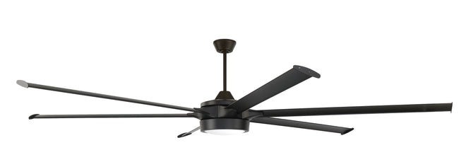 PRT102FB6 - Prost 102" 6 Blade Indoor / Outdoor Ceiling Fan with Light Kit - Remote/WiFi - Flat Blac