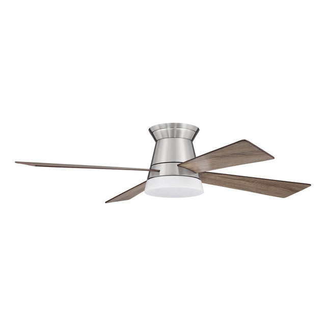 REV52BNK4 - Revello 52" 4 Blade Ceiling Fan with Light Kit - Remote & Wall Control - Brushed Polishe