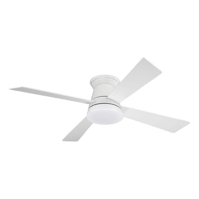REV52W4 - Revello 52" 4 Blade Ceiling Fan with Light Kit - Remote & Wall Control - White