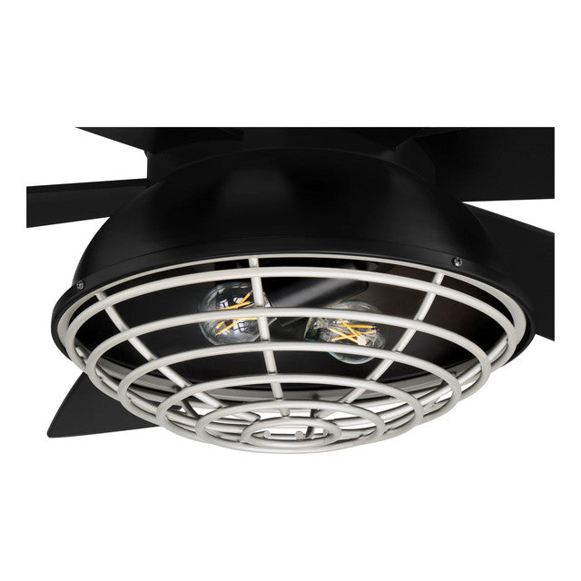 RGD52FBPN6 - Rugged 52" 6 Blade Indoor / Outdoor Ceiling Fan with Light Kit - Remote/WiFi - Flat Bla