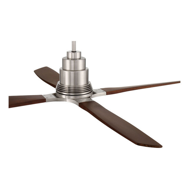 RIC60BNK4 - Ricasso 60" 4 Blade Ceiling Fan with Light Kit - Remote & Wall Control - Brushed Polishe