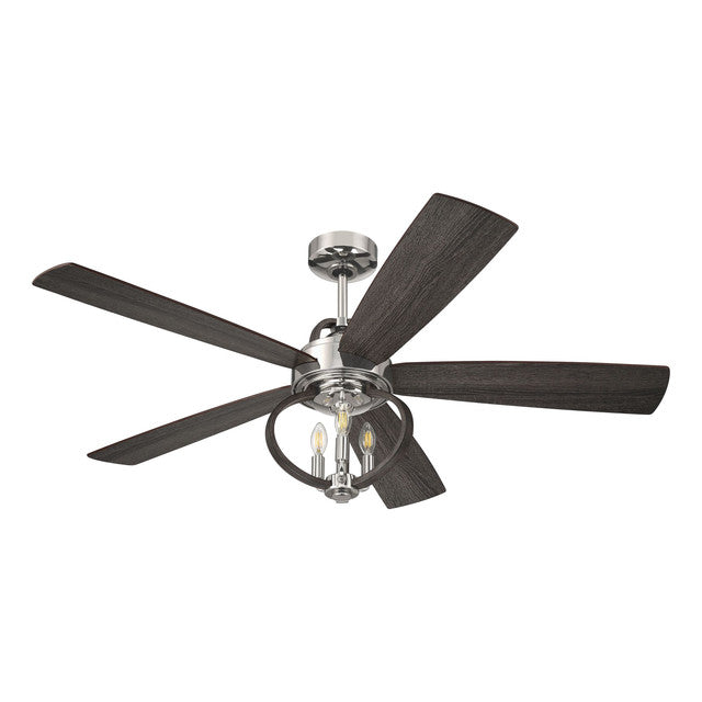RSE52PLN5 - Reese 52" 5 Blade Ceiling Fan with Light Kit - Wi-Fi Remote Control - Polished Nickel