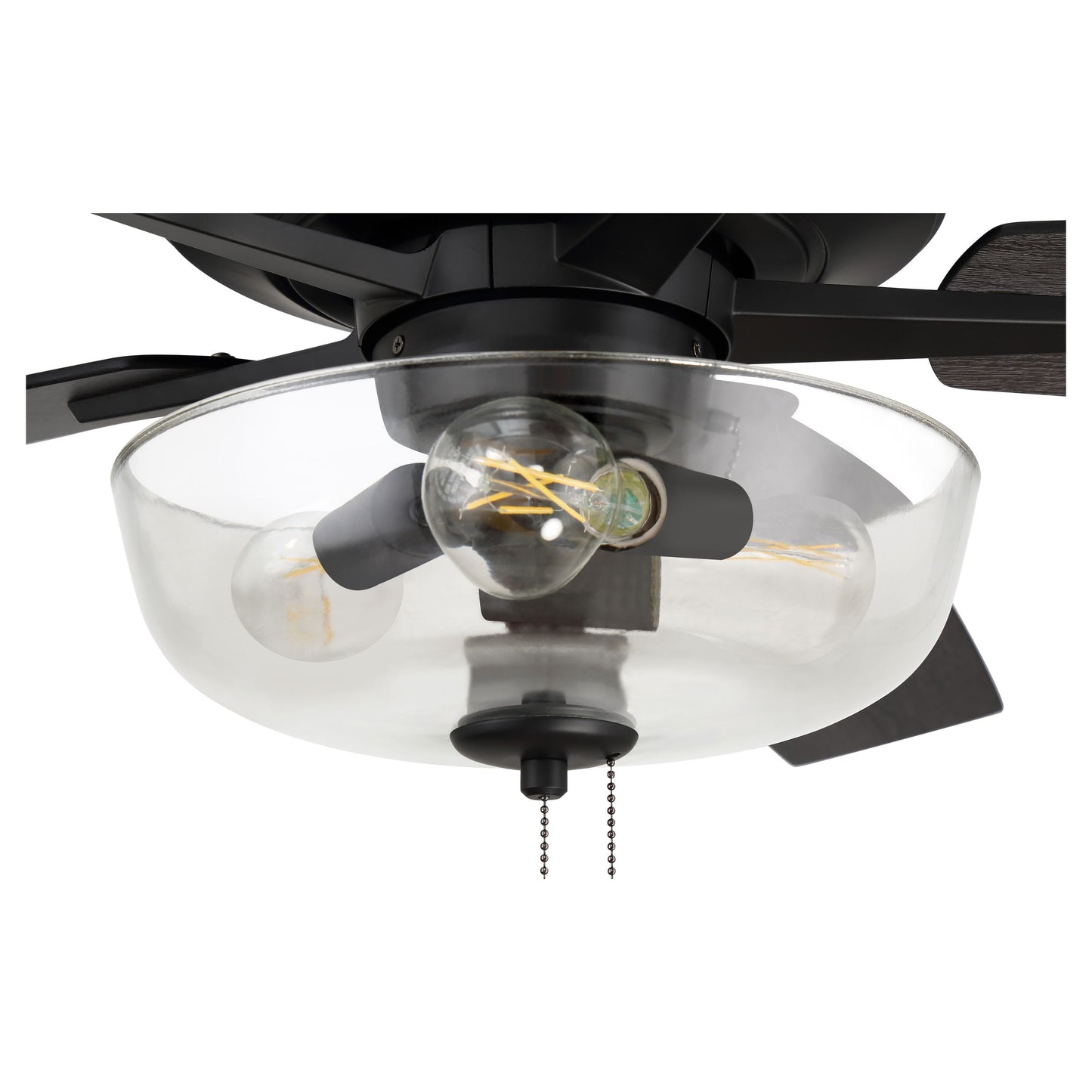 S101FB5-60FBGW - Super Pro 101 60" 5 Blade Ceiling Fan with Light Kit - Pull Chain - Flat Black