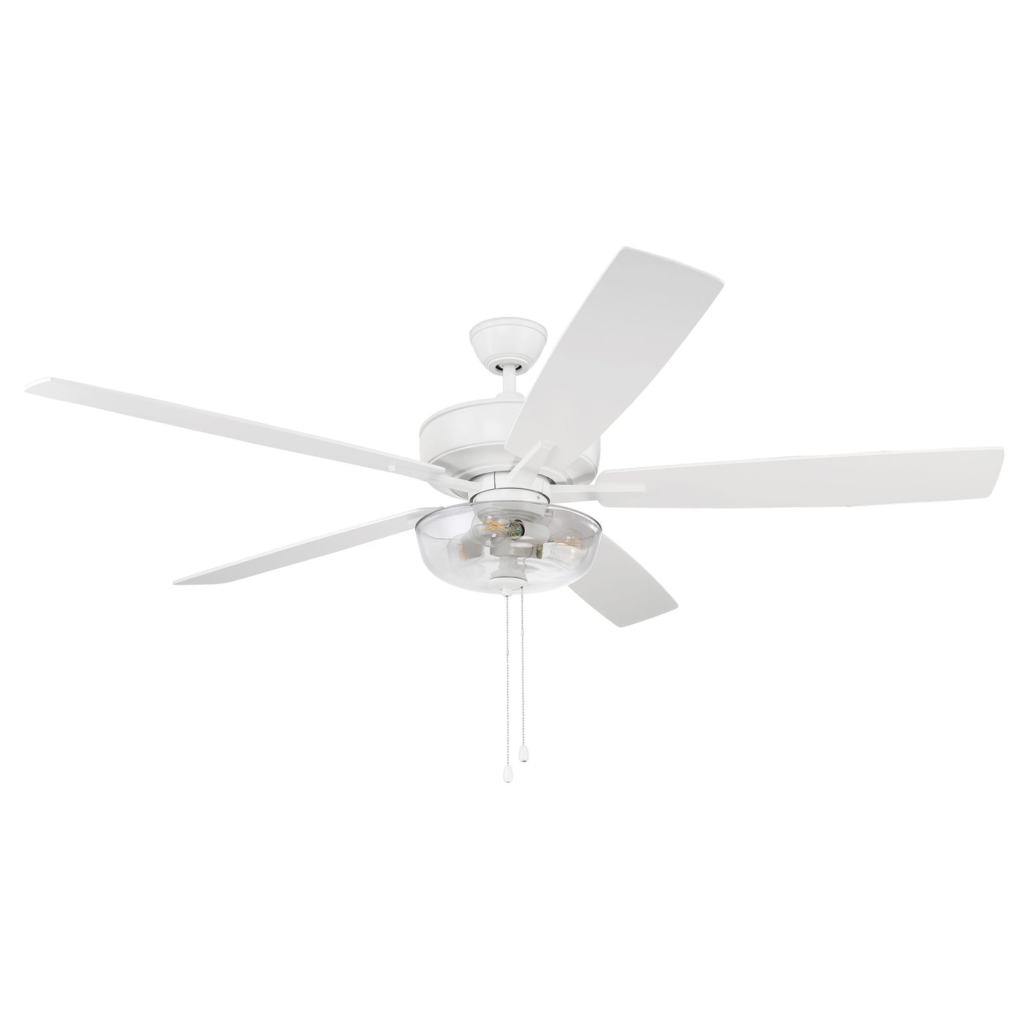 S101W5-60WWOK - Super Pro 101 60" 5 Blade Ceiling Fan with Light Kit - Pull Chain - White