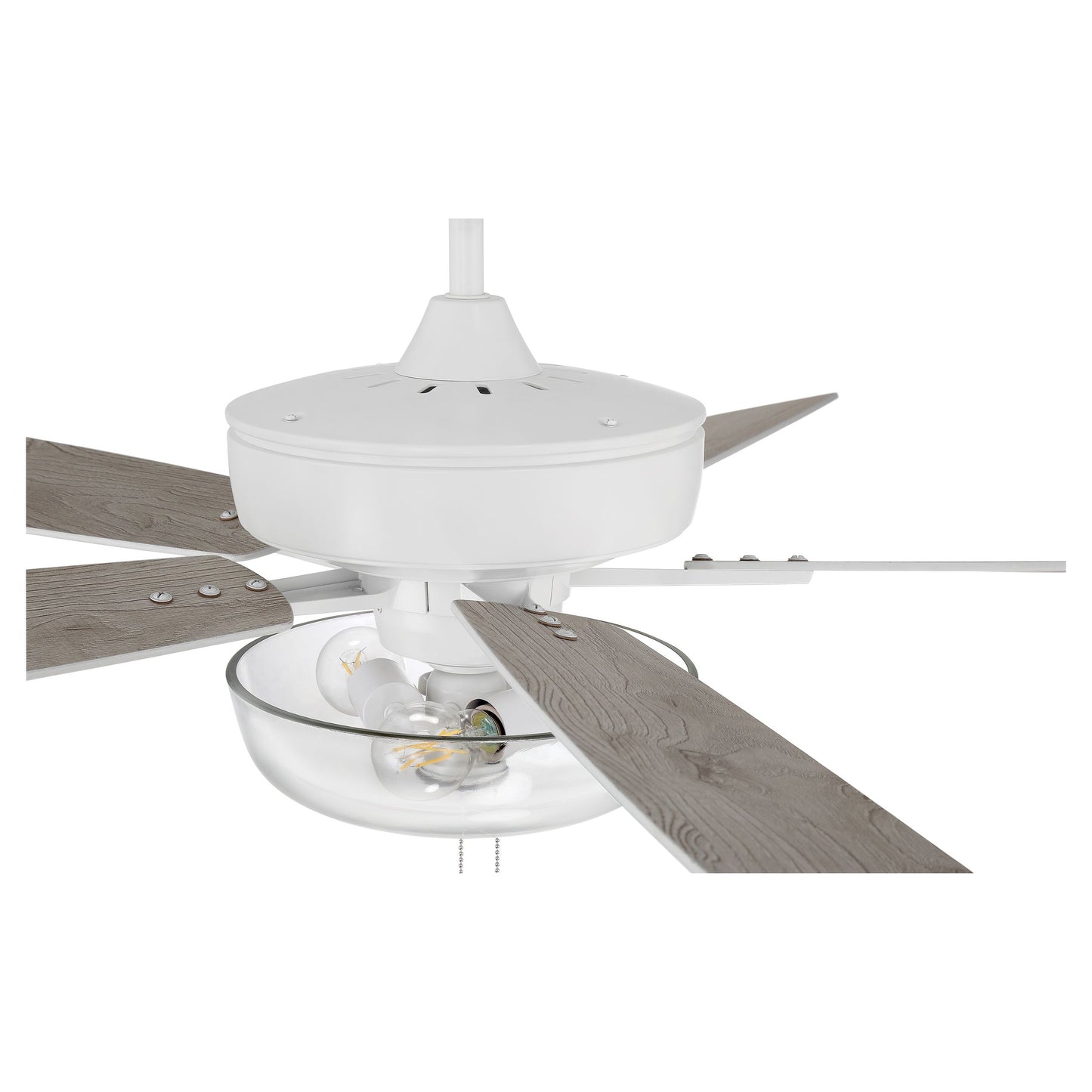 S101W5-60WWOK - Super Pro 101 60" 5 Blade Ceiling Fan with Light Kit - Pull Chain - White
