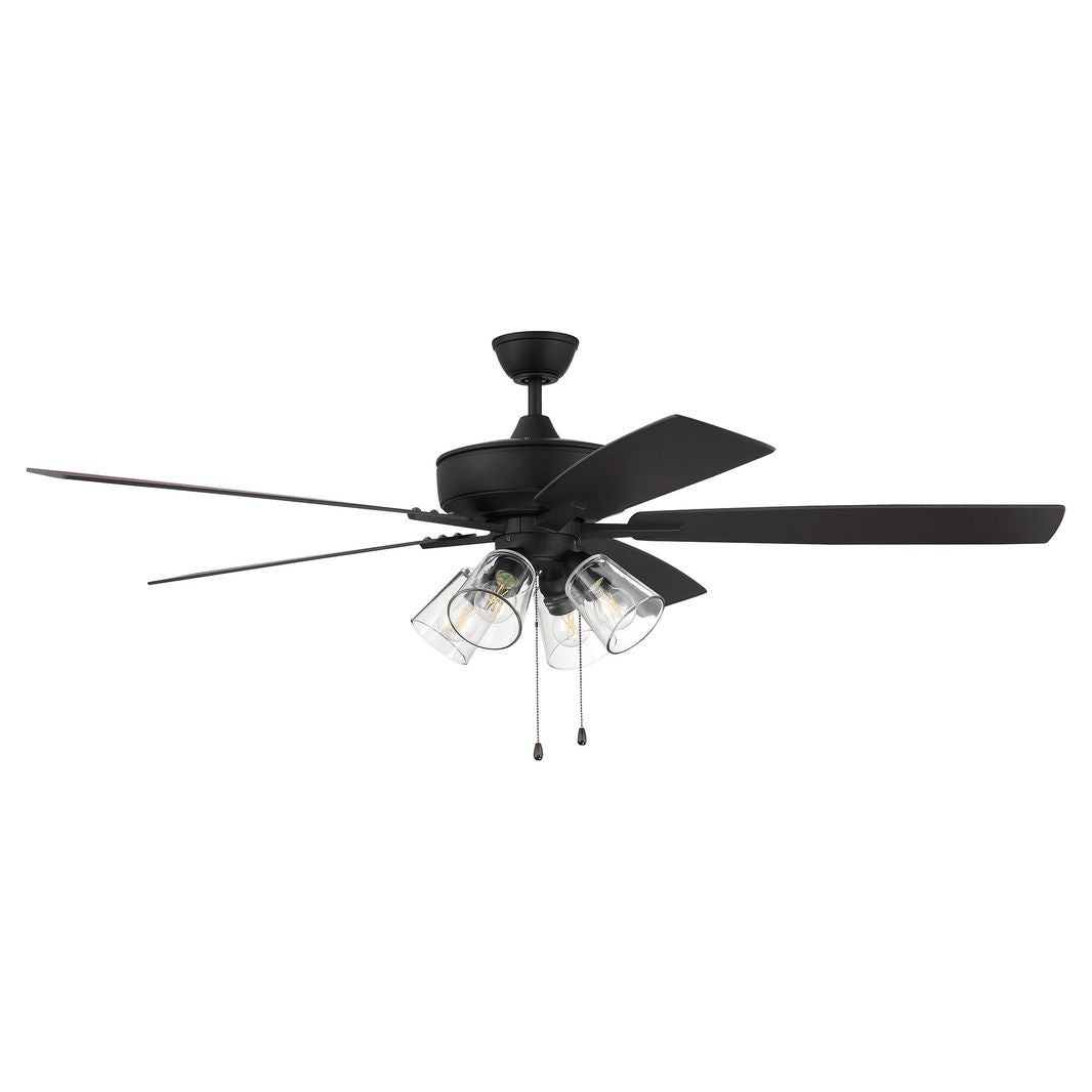 S104ESP5-60ESPWLN - Super Pro 104 60" 5 Blade Ceiling Fan with Light Kit - Pull Chain - Espresso