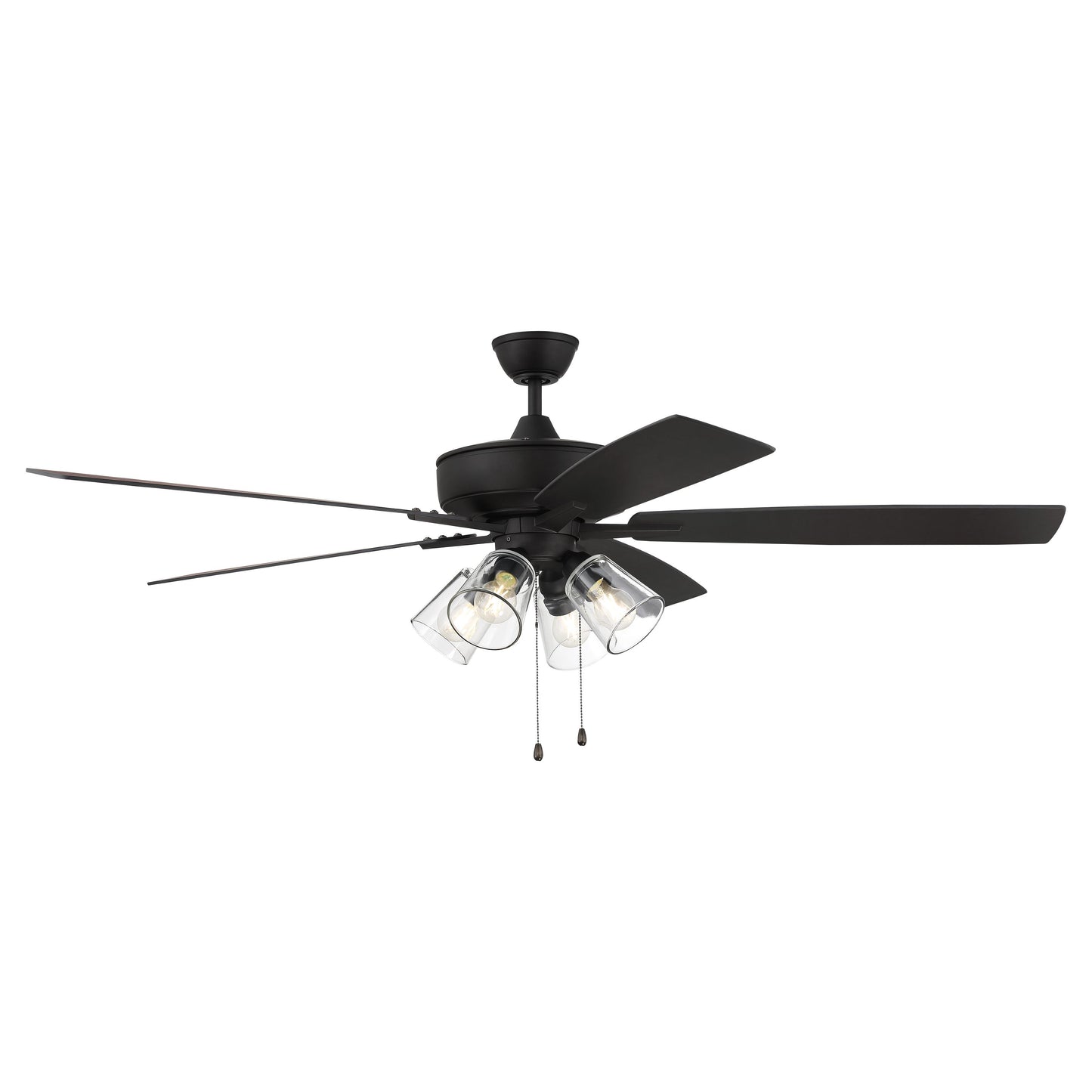 S104ESP5-60ESPWLN - Super Pro 104 60" 5 Blade Ceiling Fan with Light Kit - Pull Chain - Espresso