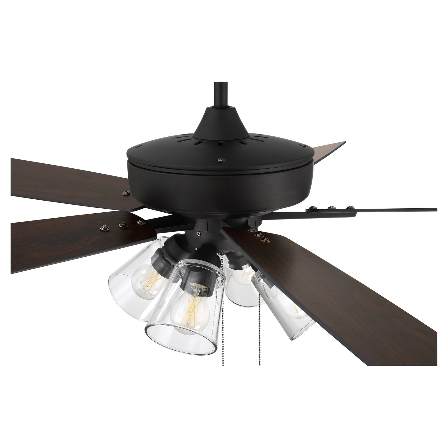 S104ESP5-60ESPWLN - Super Pro 104 60" 5 Blade Ceiling Fan with Light Kit - Pull Chain - Espresso