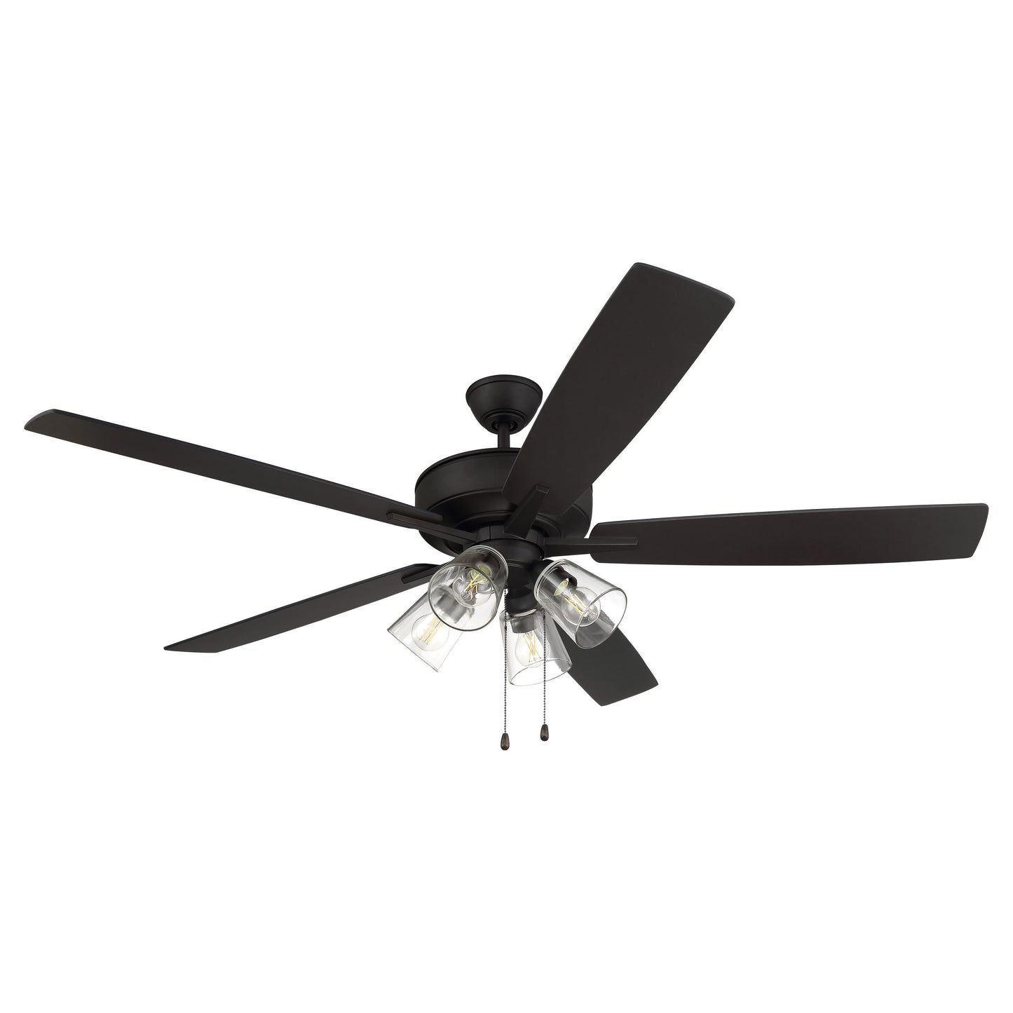 S104ESP5-60ESPWLN - Super Pro 104 60" 5 Blade Ceiling Fan with Light Kit - Pull Chain - Espresso