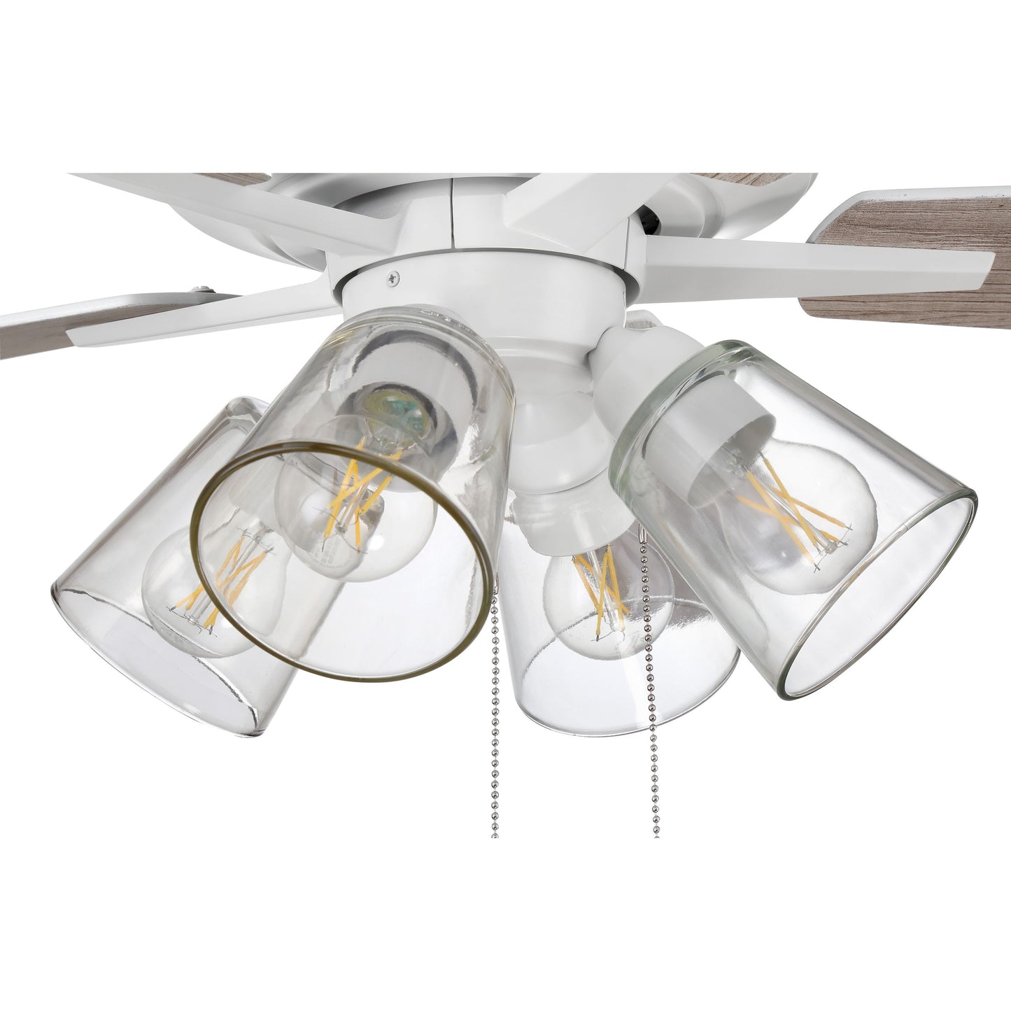 S104W5-60WWOK - Super Pro 104 60" 5 Blade Ceiling Fan with Light Kit - Pull Chain - White