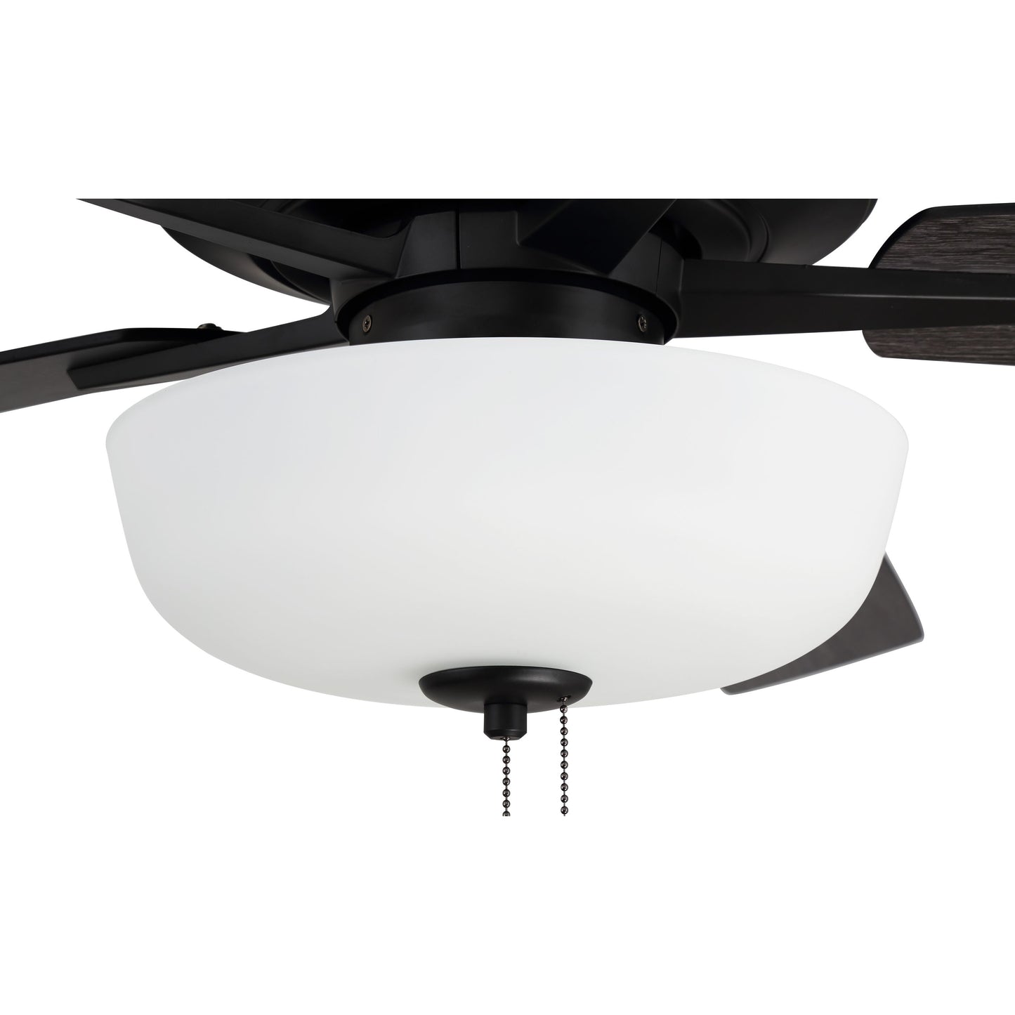 S111FB5-60FBGW - Super Pro 111 60" 5 Blade Ceiling Fan with Light Kit - Pull Chain - Flat Black