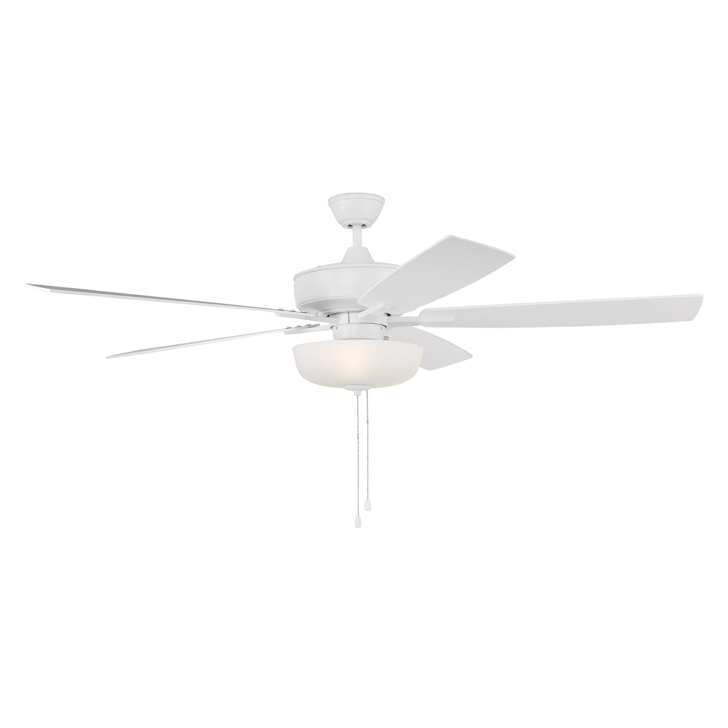 S111W5-60WWOK - Super Pro 111 60" 5 Blade Ceiling Fan with Light Kit - Pull Chain - White