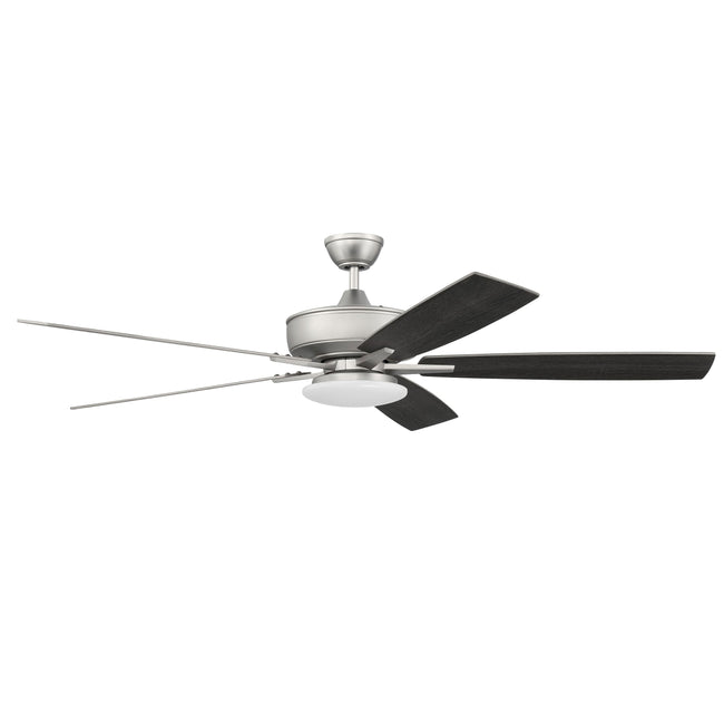 S112BN5-60BNGW - Super Pro 112 60" 5 Blade Ceiling Fan with Light Kit - Hard-wire - Brushed Satin Ni