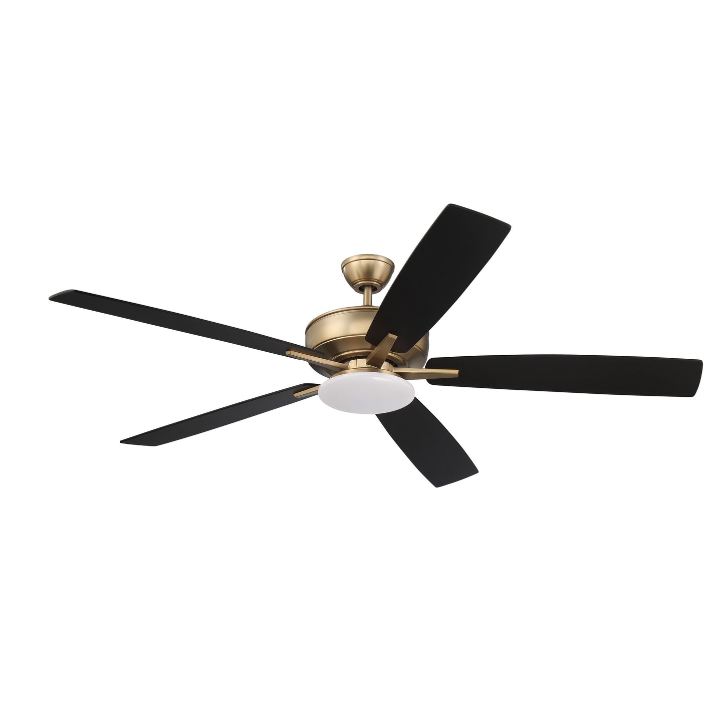 S112SB5-60BWNFB - Super Pro 112 60" 5 Blade Ceiling Fan with Light Kit - Hard-wire - Satin Brass
