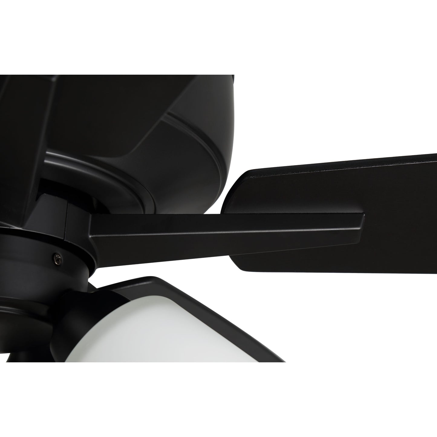 S114FB5-60FBGW - Super Pro 114 60" 5 Blade Ceiling Fan with Light Kit - Pull Chain - Flat Black