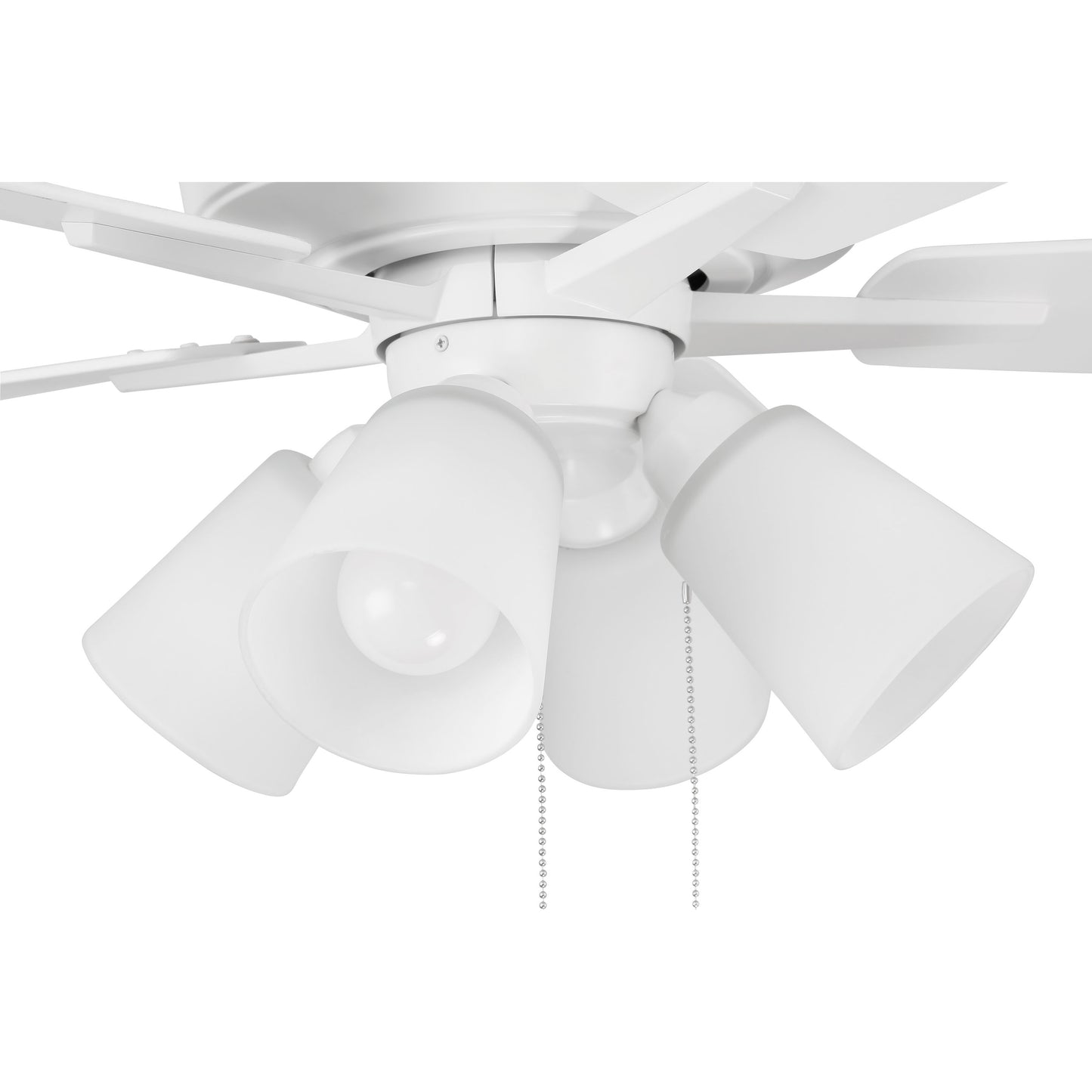 S114W5-60WWOK - Super Pro 114 60" 5 Blade Ceiling Fan with Light Kit - Pull Chain - White