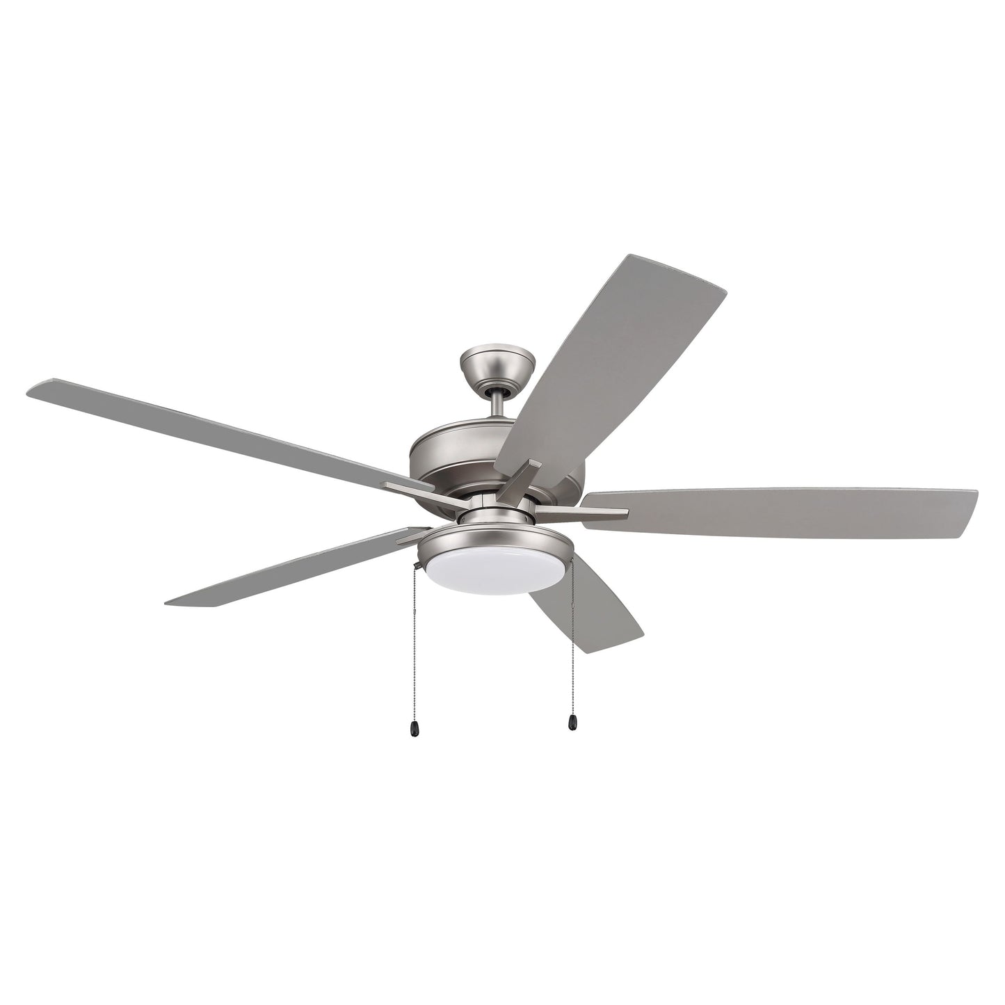 S119BN5-60BNGW - Super Pro 119 60" 5 Blade Ceiling Fan with Light Kit - Pull Chain - Brushed Satin N