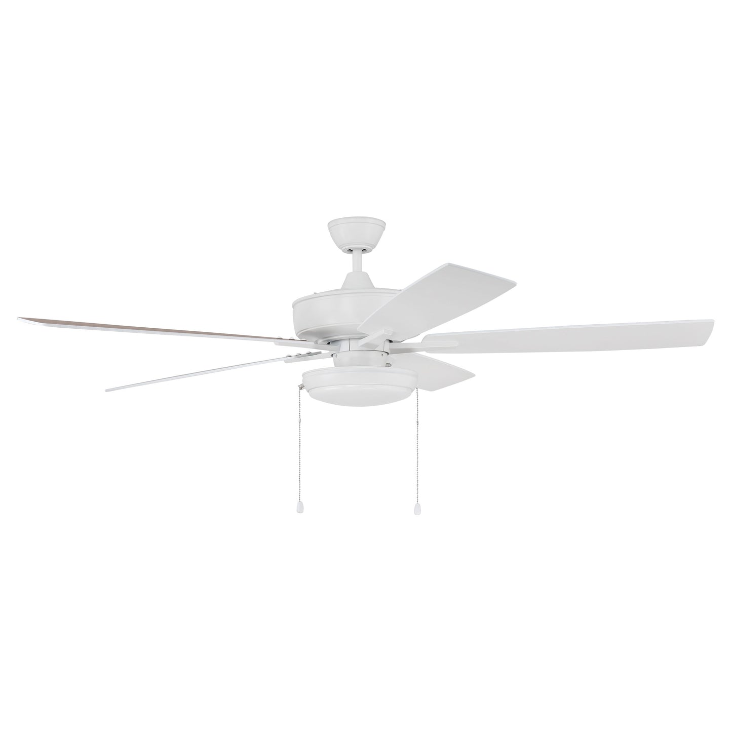 S119W5-60WWOK - Super Pro 119 60" 5 Blade Ceiling Fan with Light Kit - Pull Chain - White