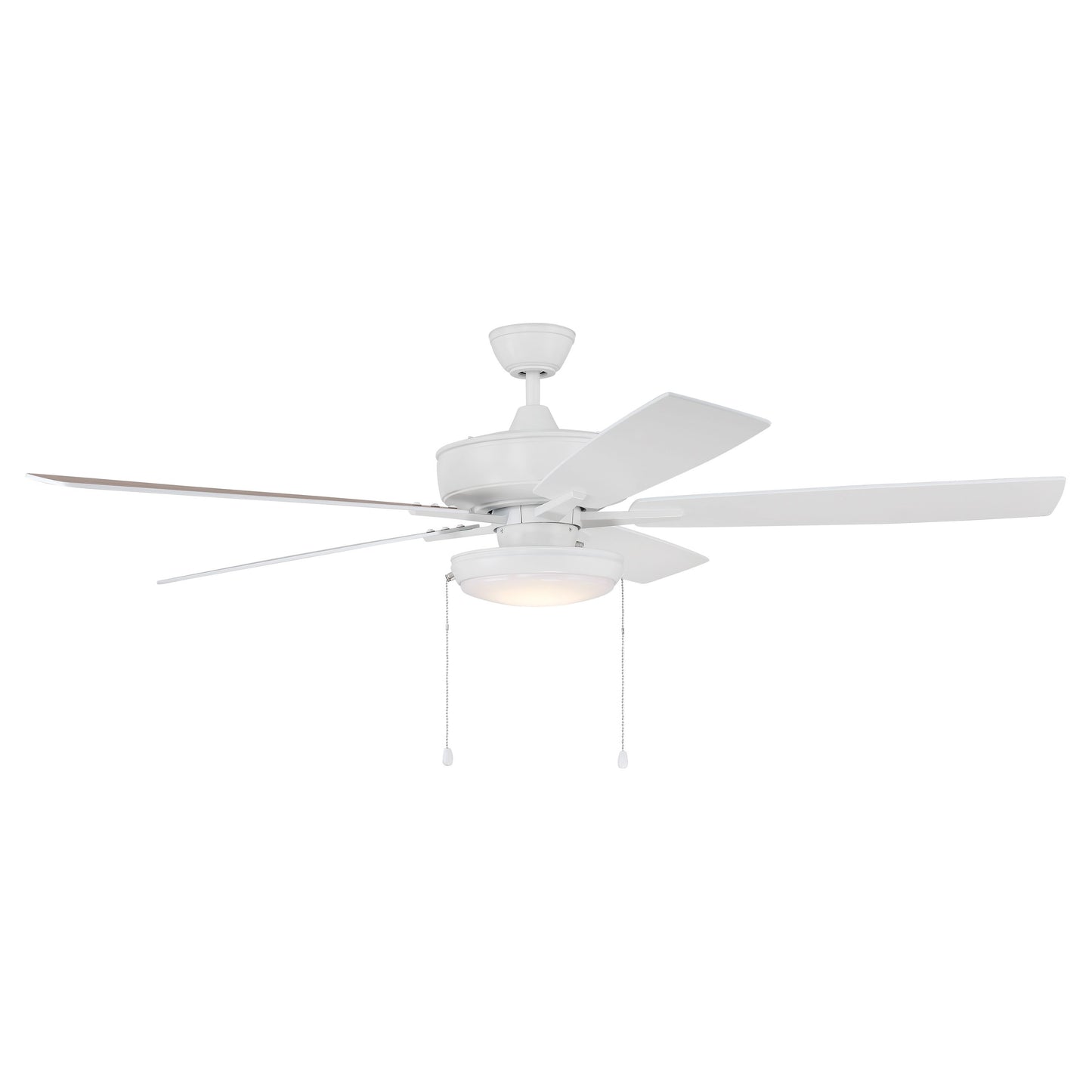 S119W5-60WWOK - Super Pro 119 60" 5 Blade Ceiling Fan with Light Kit - Pull Chain - White